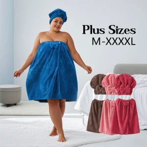 Wheat Ear Bath Towel Set, Including 1 Dry Hair Cap and 1 Bath Skirt, Soft and Absorbent, A Great Match for The Bathroom