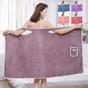 Womens Bath Towels Girls Wearable Fast Drying Bathing Beach Spa Bathrobes Wash Clothing, Shower Bath And Gym Towel