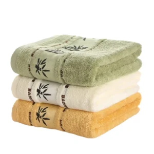 Big Size 70x140cm Bath Towel with Jacquard Leaf Pattern Soft and Fluffy Bathroom Absorbent Bamboo Fiber Shower Towel Cover 타월