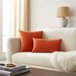 Orange 45x45cm Velvet Cushion Cover Nordic Home Decorative 30x50cm Throw Pillow Cover for Living Room Sofa Pillow Case 50x50cm