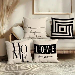 Abstract Natural Elements PillowcaseBedroom Living Room Sofa Home Decor Polyester Cushion Cover with Zipper