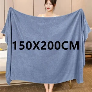 Thickened ultrafine fiber bath towel, super absorbent and quick drying towel, skin friendly hotel towel, beach towel