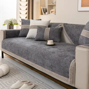 1PC Luxury Chenille Sofa Pad for All Seasons Universal Wrap Side Couch Protector Anti-pet Scratch Corner Sofa Covers Home Decor
