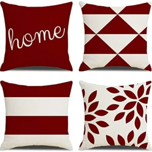 Red geometric modern decorative cushion cover for pillows living room sofa cushion cover 45x45 cm pillow case home decor