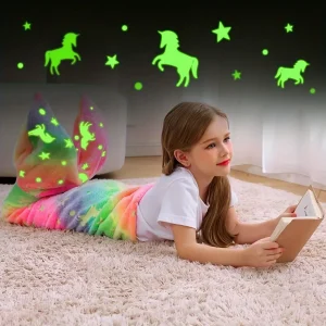 Cartoon Rainbow Beauty Fish Tail Sleeping Bag Cosplay Costume Mermaid Tail Luminous Blanket Soft Glowing Flannel Blanket